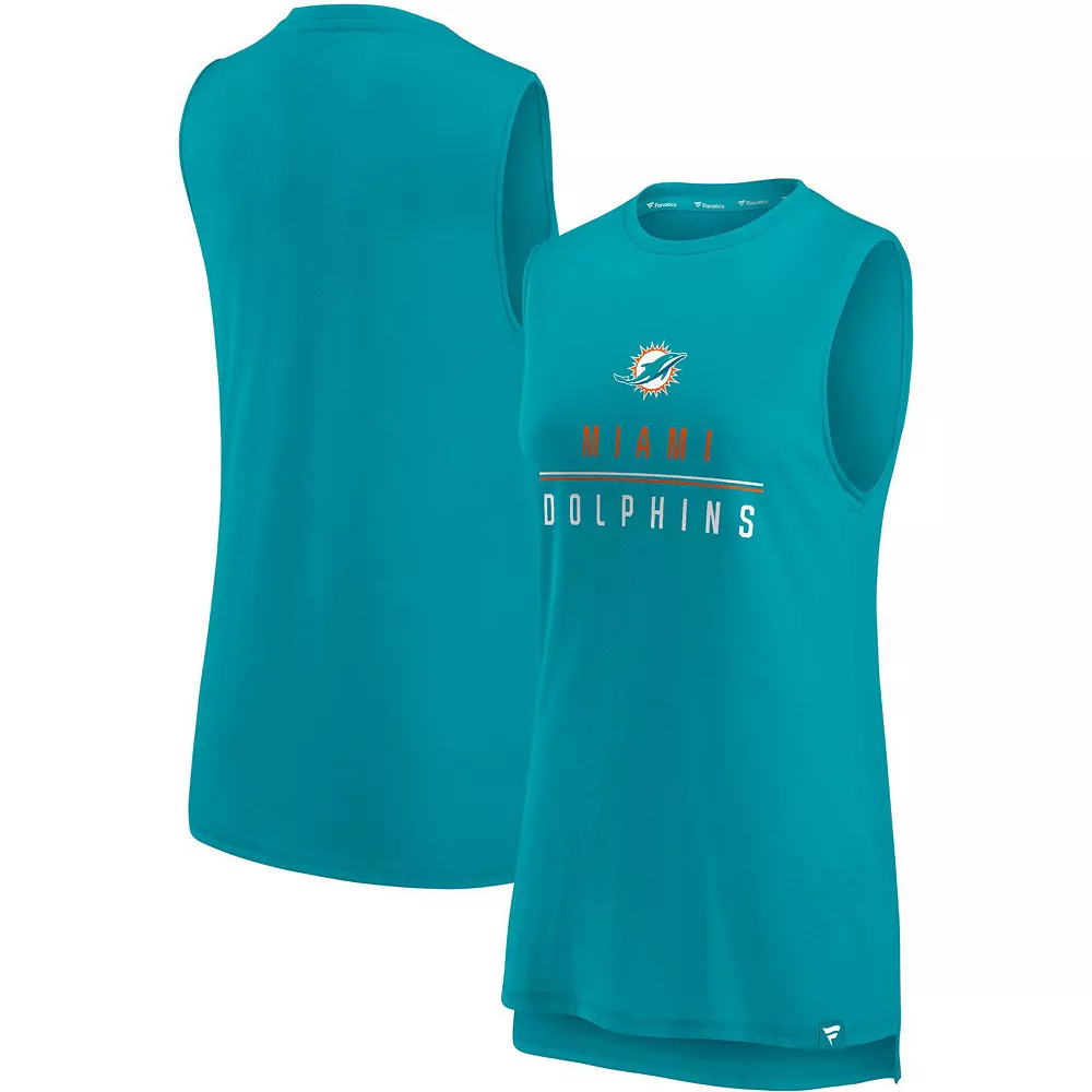 Women's Fanatics Branded Aqua Miami Dolphins True Contender Tank Top 3 Women's Fanatics Branded Aqua Miami Dolphins True Contender Tank Top