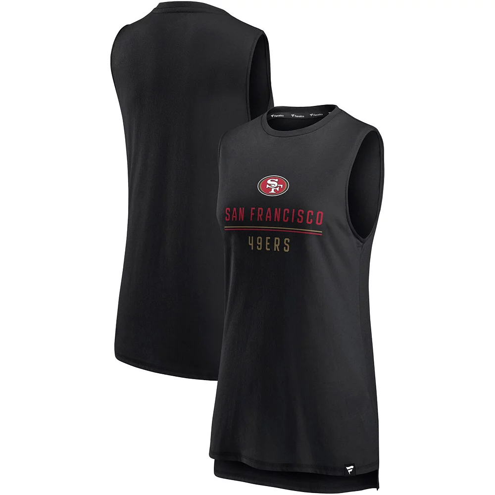 Women's Fanatics Branded Black San Francisco 49ers True Contender Tank Top 3 Women's Fanatics Branded Black San Francisco 49ers True Contender Tank Top