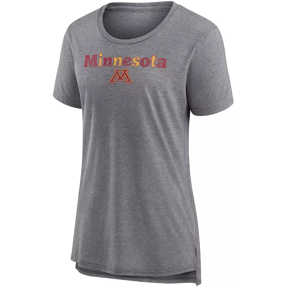 Women's Fanatics Branded Heathered Gray Minnesota Golden Gophers Breakneck Speed Tri-Blend T-Shirt 4 Women's Fanatics Branded Heathered Gray Minnesota Golden Gophers Breakneck Speed Tri-Blend T-Shirt - Image 2