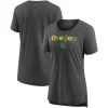 Women's Fanatics Branded Heathered Charcoal Oregon Ducks Breakneck Speed Tri-Blend T-Shirt -Fanatics Clothing Shop 5694131
