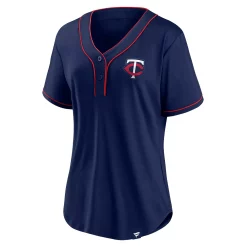 Women's Fanatics Branded Navy/Red Minnesota Twins Iconic Diva T-Shirt -Fanatics Clothing Shop 5694429 ALT2