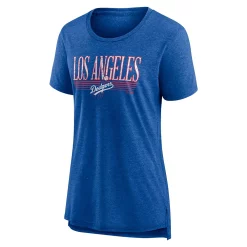 Women's Fanatics Branded Heathered Royal Los Angeles Dodgers Cooperstown Collection True Classics Tri-Blend T-Shirt -Fanatics Clothing Shop 5694631 ALT2