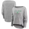 Women's Fanatics Branded Heathered Gray Boston Celtics Nostalgia Off-The-Shoulder Long Sleeve T-Shirt -Fanatics Clothing Shop 5694739