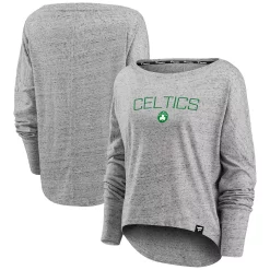 Women's Fanatics Branded Heathered Gray Boston Celtics Nostalgia Off-The-Shoulder Long Sleeve T-Shirt 6 Women's Fanatics Branded Heathered Gray Boston Celtics Nostalgia Off-The-Shoulder Long Sleeve T-Shirt -Fanatics Clothing Shop 5694739 ALT