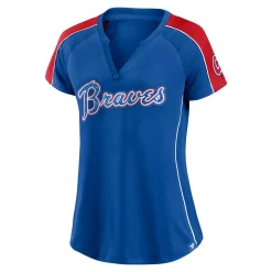 Women's Fanatics Branded Royal/Red Atlanta Braves True Classic League Diva Pinstripe Raglan V-Neck T-Shirt 7 Women's Fanatics Branded Royal/Red Atlanta Braves True Classic League Diva Pinstripe Raglan V-Neck T-Shirt -Fanatics Clothing Shop 5695330 ALT2