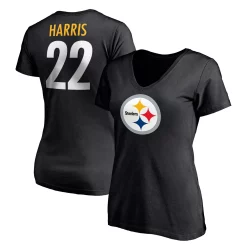 Women's Fanatics Branded Najee Harris Black Pittsburgh Steelers Player Icon Name & Number V-Neck T-Shirt 5 Women's Fanatics Branded Najee Harris Black Pittsburgh Steelers Player Icon Name & Number V-Neck T-Shirt -Fanatics Clothing Shop 5695568 ALT
