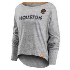 Women's Fanatics Branded Heathered Gray Houston Dynamo FC Long Sleeve Fashion Top 7 Women's Fanatics Branded Heathered Gray Houston Dynamo FC Long Sleeve Fashion Top -Fanatics Clothing Shop 5695717 ALT2