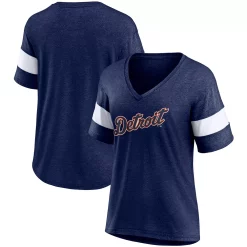 Women's Fanatics Branded Heathered Navy Detroit Tigers Wordmark V-Neck Tri-Blend T-Shirt 6 Women's Fanatics Branded Heathered Navy Detroit Tigers Wordmark V-Neck Tri-Blend T-Shirt -Fanatics Clothing Shop 5728876 ALT