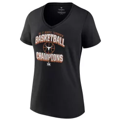 Women's Fanatics Branded Black Texas Longhorns 2022 Big 12 Women's Basketball Conference Tournament Champions V-Neck T-Shirt -Fanatics Clothing Shop 5729273 ALT2