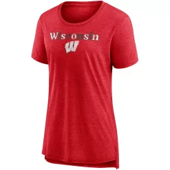 Women's Fanatics Branded Heathered Red Wisconsin Badgers Breakneck Speed Tri-Blend T-Shirt 7 Women's Fanatics Branded Heathered Red Wisconsin Badgers Breakneck Speed Tri-Blend T-Shirt -Fanatics Clothing Shop 5735525 ALT2