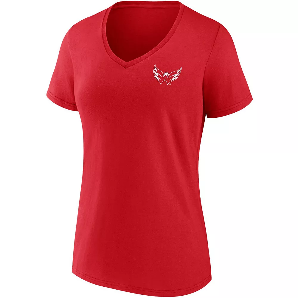 Women's Fanatics Branded Red Washington Capitals Team Mother's Day V-Neck T-Shirt 4 Women's Fanatics Branded Red Washington Capitals Team Mother's Day V-Neck T-Shirt - Image 2