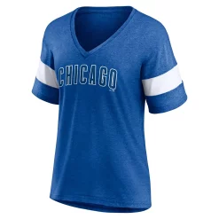 Women's Fanatics Branded Heathered Royal Chicago Cubs Wordmark V-Neck Tri-Blend T-Shirt 7 Women's Fanatics Branded Heathered Royal Chicago Cubs Wordmark V-Neck Tri-Blend T-Shirt -Fanatics Clothing Shop 5751316 ALT2