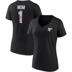 Women's Fanatics Branded Black Pittsburgh Penguins Team Mother's Day V-Neck T-Shirt -Fanatics Clothing Shop 5761567 ALT