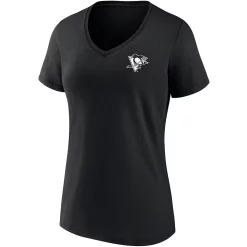 Women's Fanatics Branded Black Pittsburgh Penguins Team Mother's Day V-Neck T-Shirt -Fanatics Clothing Shop 5761567 ALT2
