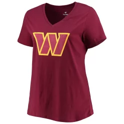 Women's Fanatics Branded Terry McLaurin Burgundy Washington Commanders Plus Size Player Name & Number V-Neck T-Shirt -Fanatics Clothing Shop 5761938 ALT2