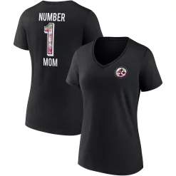 Women's Fanatics Branded Black Pittsburgh Steelers Team Mother's Day V-Neck T-Shirt -Fanatics Clothing Shop 5762970 ALT