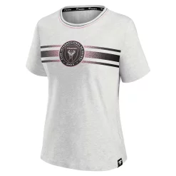 Women's Fanatics Branded Heathered Gray Inter Miami CF High Hip Graphic T-Shirt -Fanatics Clothing Shop 5763036 ALT2