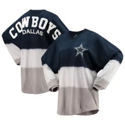 Fanatics Clothing Shop 19 Women's Fanatics Branded Navy/White Dallas Cowboys Ombre Long Sleeve T-Shirt
