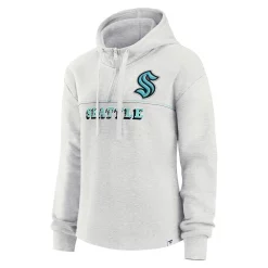Women's Fanatics Branded Ash Seattle Kraken True Classics Legacy Quarter-Zip Hoodie -Fanatics Clothing Shop 5768037 ALT2