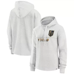 Women's Fanatics Branded Ash Vegas Golden Knights True Classics Legacy Quarter-Zip Hoodie