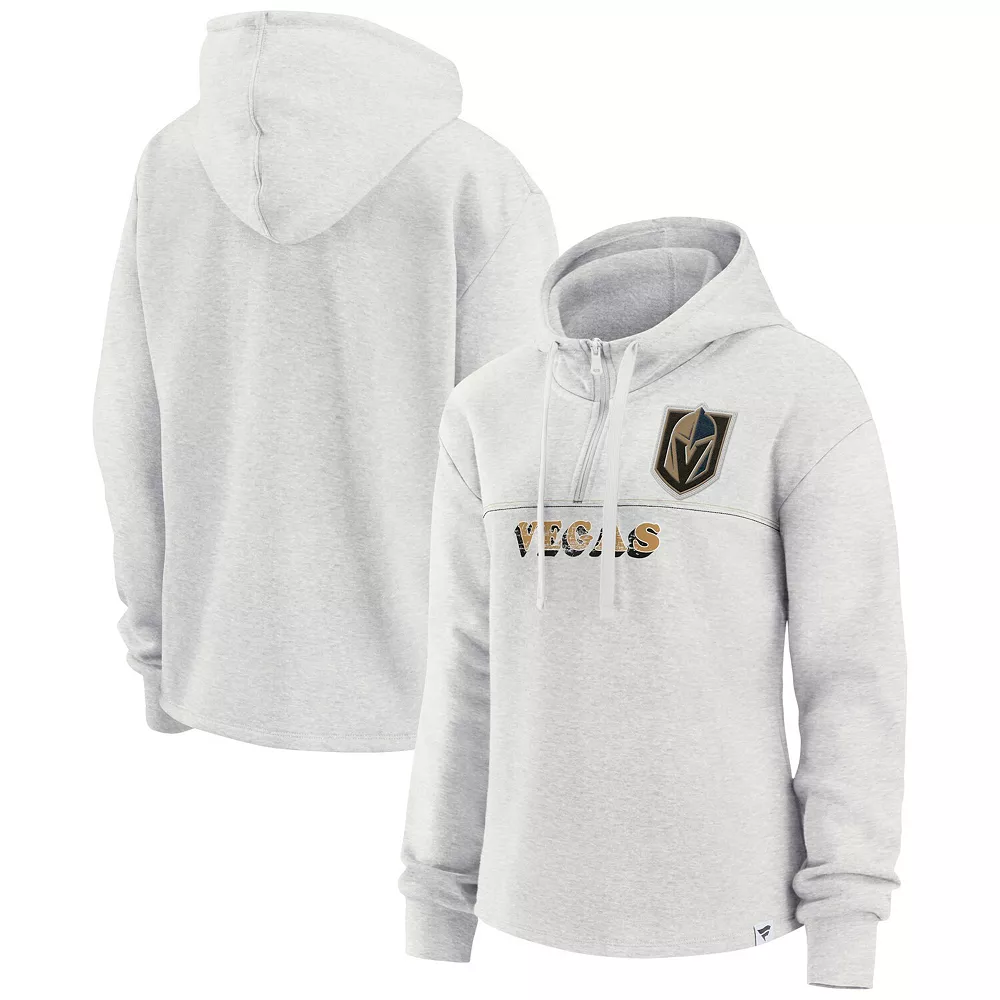 Women's Fanatics Branded Ash Vegas Golden Knights True Classics Legacy Quarter-Zip Hoodie 3 Women's Fanatics Branded Ash Vegas Golden Knights True Classics Legacy Quarter-Zip Hoodie