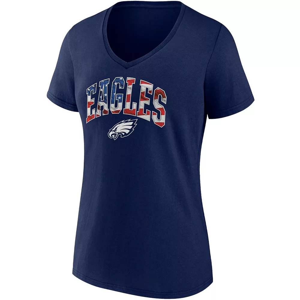 Women's Fanatics Branded Navy Philadelphia Eagles Team Banner Wave V-Neck T-Shirt 5 Women's Fanatics Branded Navy Philadelphia Eagles Team Banner Wave V-Neck T-Shirt - Image 3