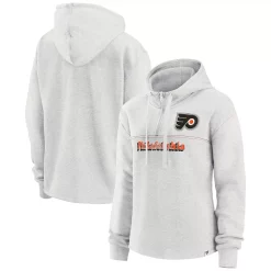 Women's Fanatics Branded Ash Philadelphia Flyers True Classics Legacy Quarter-Zip Hoodie -Fanatics Clothing Shop 5768463 ALT