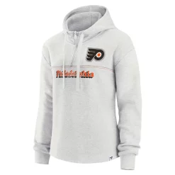 Women's Fanatics Branded Ash Philadelphia Flyers True Classics Legacy Quarter-Zip Hoodie -Fanatics Clothing Shop 5768463 ALT2