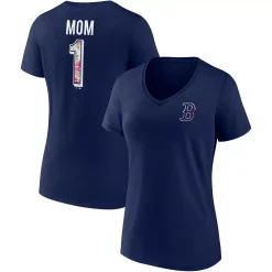 Women's Fanatics Branded Navy Boston Red Sox Team Mother's Day V-Neck T-Shirt