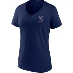 Women's Fanatics Branded Navy Boston Red Sox Team Mother's Day V-Neck T-Shirt -Fanatics Clothing Shop 5769945 ALT2