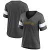 Women's Fanatics Branded Heathered Charcoal Pittsburgh Pirates Wordmark V-Neck Tri-Blend T-Shirt 1 Women's Fanatics Branded Heathered Charcoal Pittsburgh Pirates Wordmark V-Neck Tri-Blend T-Shirt -Fanatics Clothing Shop 5793849
