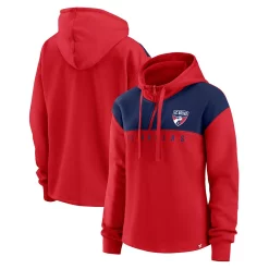 Women's Fanatics Branded Red FC Dallas Fleece Quarter-Zip Hoodie