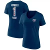 Women's Fanatics Branded Navy Chicago Bears Plus Size Mother's Day #1 Mom V-Neck T-Shirt -Fanatics Clothing Shop 5795077