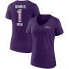 Women's Fanatics Branded Purple Baltimore Ravens Team Mother's Day V-Neck T-Shirt -Fanatics Clothing Shop 5802163