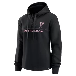 Women's Fanatics Branded Black Inter Miami CF Fleece Quarter-Zip Hoodie -Fanatics Clothing Shop 5822193 ALT2