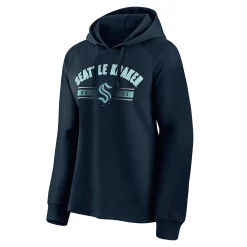 Women's Fanatics Branded Deep Sea Blue Seattle Kraken Perfect Play Raglan Pullover Hoodie -Fanatics Clothing Shop 5823480 ALT2