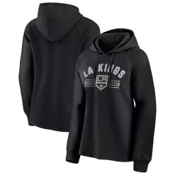 Women's Fanatics Branded Black Los Angeles Kings Perfect Play Raglan Pullover Hoodie