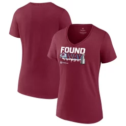Women's Fanatics Branded Burgundy Colorado Avalanche 2022 Stanley Cup Champions Rebound V-Neck T-Shirt