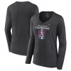 Women's Fanatics Branded Heathered Charcoal Colorado Avalanche 2022 Stanley Cup Champions Locker Room V-Neck Long Sleeve T-Shirt 2 Women's Fanatics Branded Heathered Charcoal Colorado Avalanche 2022 Stanley Cup Champions Locker Room V-Neck Long Sleeve T-Shirt -Fanatics Clothing Shop 5887644