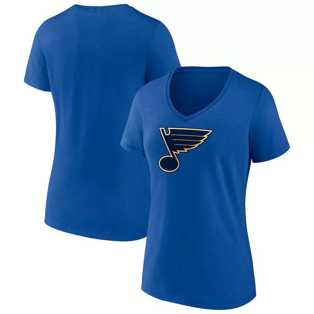 Women's Fanatics Branded Royal St. Louis Blues Primary Logo Team V-Neck T-Shirt 3 Women's Fanatics Branded Royal St. Louis Blues Primary Logo Team V-Neck T-Shirt