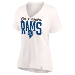 Women's Fanatics Branded Oatmeal Los Angeles Rams Motivating Force V-Neck T-Shirt -Fanatics Clothing Shop 5888497 ALT2
