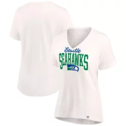 Women's Fanatics Branded Oatmeal Seattle Seahawks Motivating Force V-Neck T-Shirt