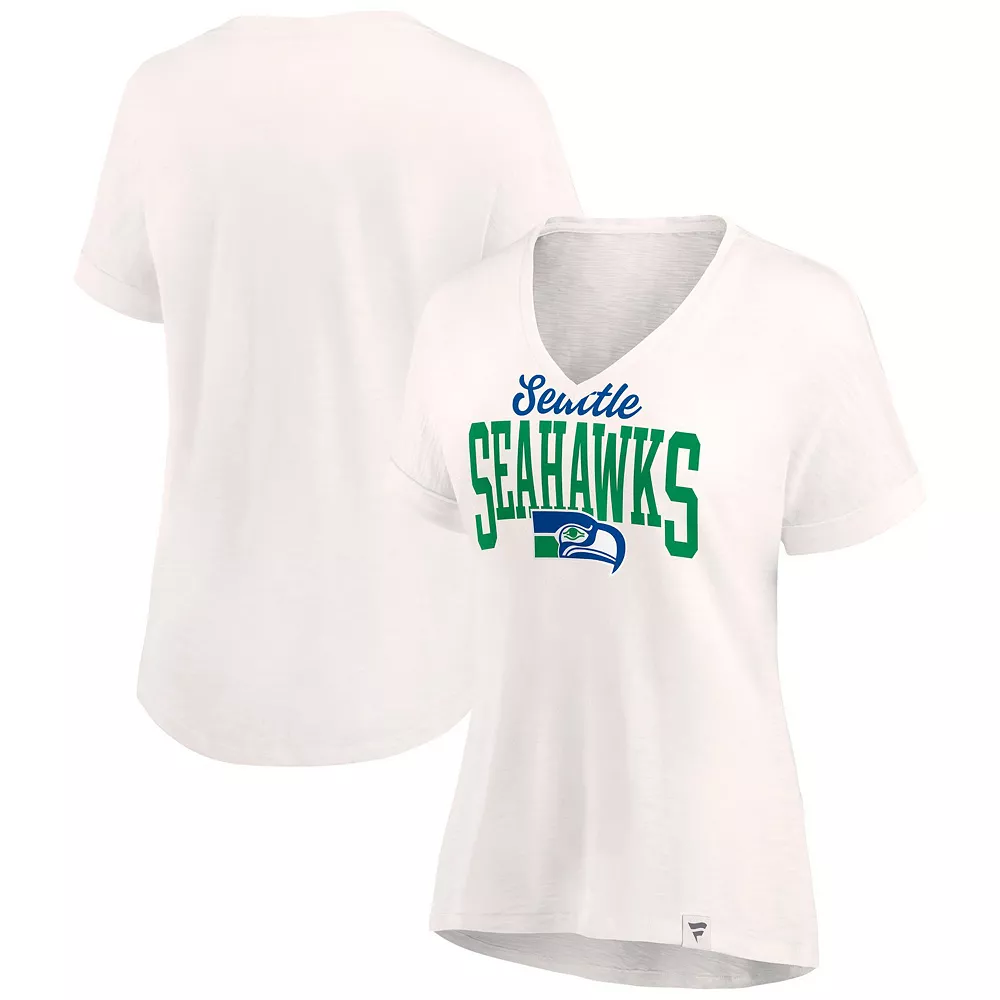 Women's Fanatics Branded Oatmeal Seattle Seahawks Motivating Force V-Neck T-Shirt 4 Women's Fanatics Branded Oatmeal Seattle Seahawks Motivating Force V-Neck T-Shirt - Image 2