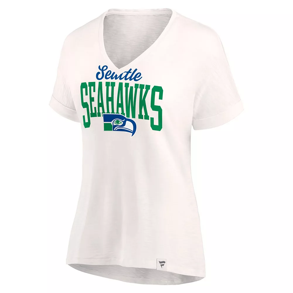 Women's Fanatics Branded Oatmeal Seattle Seahawks Motivating Force V-Neck T-Shirt 5 Women's Fanatics Branded Oatmeal Seattle Seahawks Motivating Force V-Neck T-Shirt - Image 3