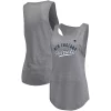 Women's Fanatics Branded Heathered Gray New England Patriots Quality Time Scoop Neck Tri-Blend Tank Top -Fanatics Clothing Shop 5907966