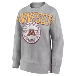 Women's Fanatics Branded Heathered Gray Minnesota Golden Gophers Jump Distribution Pullover Sweatshirt -Fanatics Clothing Shop 5908015 ALT2