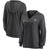 Women's Fanatics Branded Black New Orleans Saints Jumper V-Neck Pullover Hoodie -Fanatics Clothing Shop 5908101