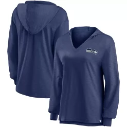 Women's Fanatics Branded College Navy Seattle Seahawks Jumper V-Neck Pullover Hoodie -Fanatics Clothing Shop 5908108 ALT