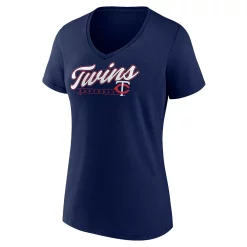 Women's Fanatics Branded Navy Minnesota Twins One & Only V-Neck T-Shirt -Fanatics Clothing Shop 5908247 ALT2
