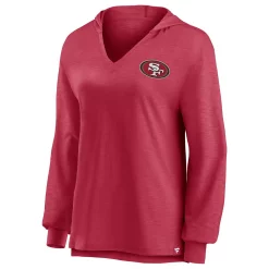 Women's Fanatics Branded Scarlet San Francisco 49ers Jumper V-Neck Pullover Hoodie -Fanatics Clothing Shop 5908421 ALT2